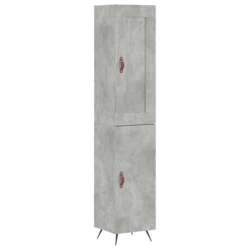 Visoka komoda siva betona 34,5x34x180 cm od konstruiranog drva - Beton siva 1 1 vrata Cijena