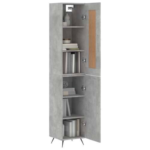 Visoka komoda siva betona 34,5x34x180 cm od konstruiranog drva - Beton siva 1 1 vrata Cijena