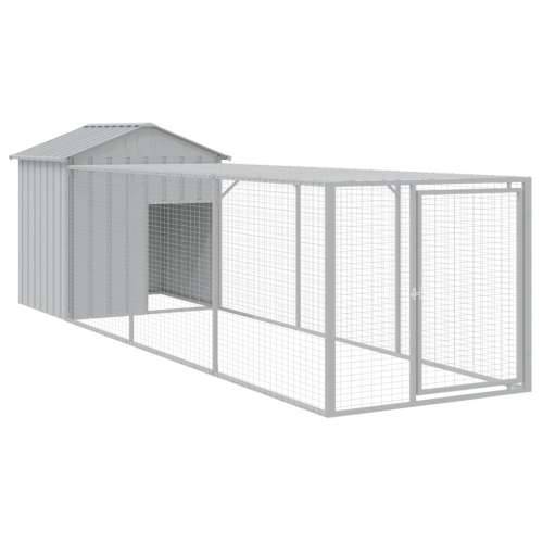 Kavez za kokoši s igralištem svjetlosivi 117x405x123 cm čelični Cijena