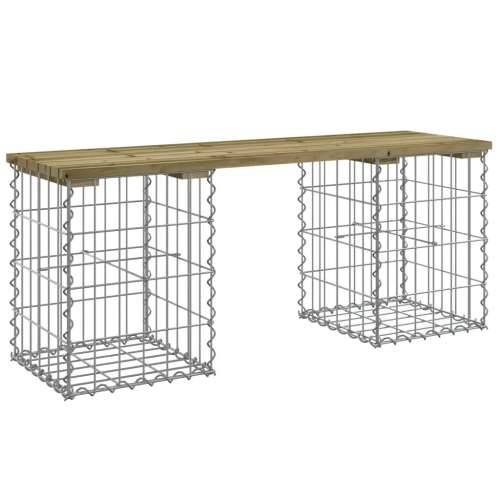 Vrtna klupa s gabionskim dizajnom 103 x 31 x 42 cm od borovine - Tamno smeđa 103 x 31 x 42 cm 1 Cijena