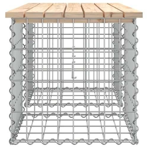 Vrtna klupa s gabionskim dizajnom 103x44x42 cm masivna borovina - Prirodna boja bora 44 x 103 x 42 cm 1 Cijena
