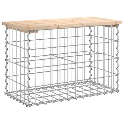 Vrtna klupa s gabionskim dizajnom 63x31,5x42cm masivna borovina Prirodna boja bora 63 x 31,5 x 42 cm 1 Cijena