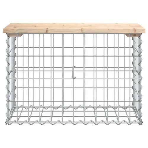 Vrtna klupa s gabionskim dizajnom 63x31,5x42cm masivna borovina - Prirodna boja bora 63 x 31,5 x 42 cm 1 Cijena