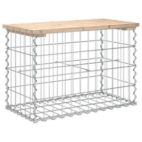 Vrtna klupa s gabionskim dizajnom 63x31,5x42cm masivna borovina - Prirodna boja bora 63 x 31,5 x 42 cm 1 Cijena