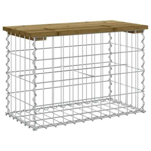 Vrtna klupa s gabionskim dizajnom 63 x 31,5 x 42 cm od borovine Tamno smeđa 63 x 31,5 x 42 cm 1 Cijena
