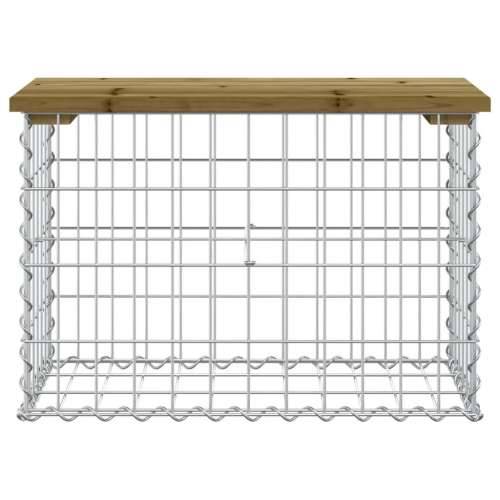 Vrtna klupa s gabionskim dizajnom 63 x 31,5 x 42 cm od borovine - Tamno smeđa 63 x 31,5 x 42 cm 1 Cijena