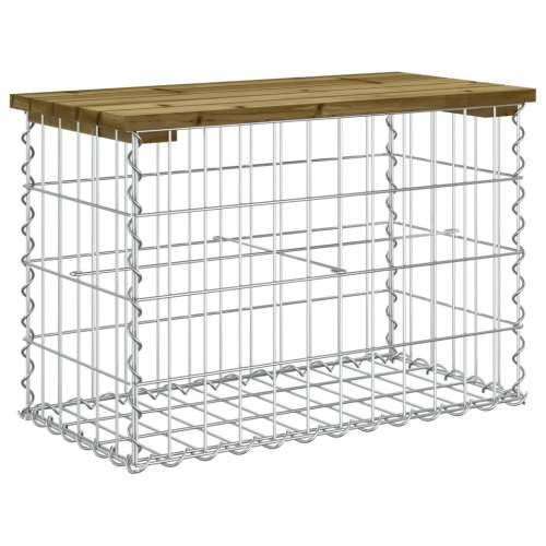 Vrtna klupa s gabionskim dizajnom 63 x 31,5 x 42 cm od borovine - Tamno smeđa 63 x 31,5 x 42 cm 1 Cijena