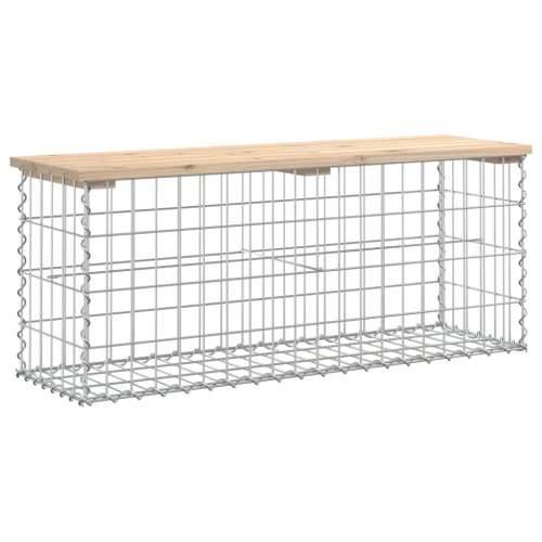 Vrtna klupa s gabionskim dizajnom 103x31,5x42 cm od borovine - Prirodna boja bora 103 x 31,5 x 42 cm 1 Cijena