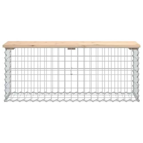 Vrtna klupa s gabionskim dizajnom 103x31,5x42 cm od borovine - Prirodna boja bora 103 x 31,5 x 42 cm 1 Cijena