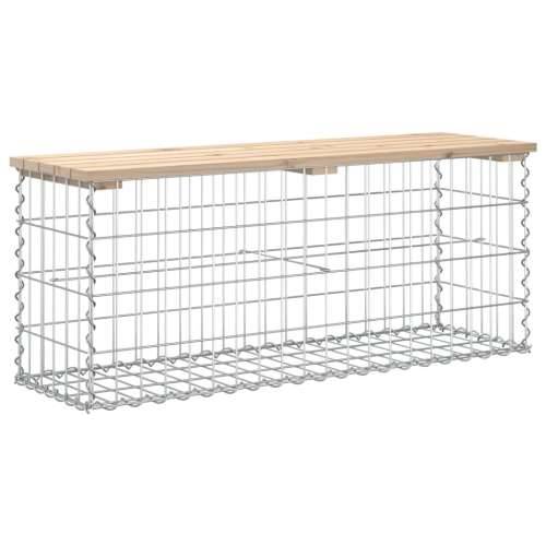 Vrtna klupa s gabionskim dizajnom 103x31,5x42 cm od borovine - Prirodna boja bora 103 x 31,5 x 42 cm 1 Cijena