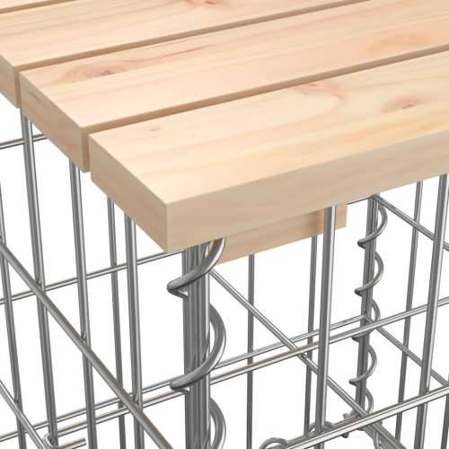 Vrtna klupa s gabionskim dizajnom 103x31,5x42 cm od borovine - Prirodna boja bora 103 x 31,5 x 42 cm 1 Cijena