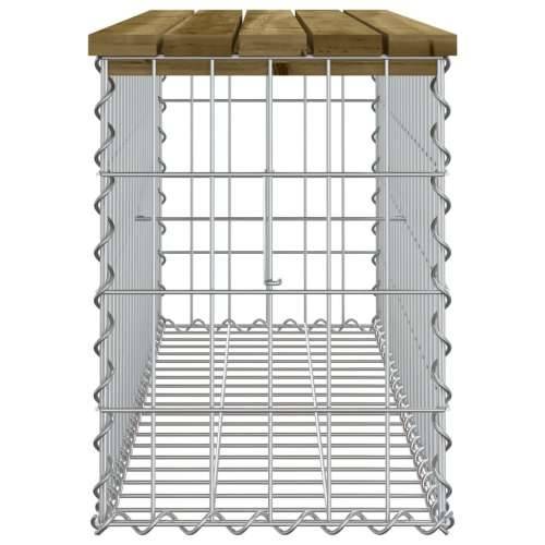 Vrtna klupa s gabionskim dizajnom 103x31,5x42 cm od borovine - Tamno smeđa 103 x 31,5 x 42 cm 1 Cijena