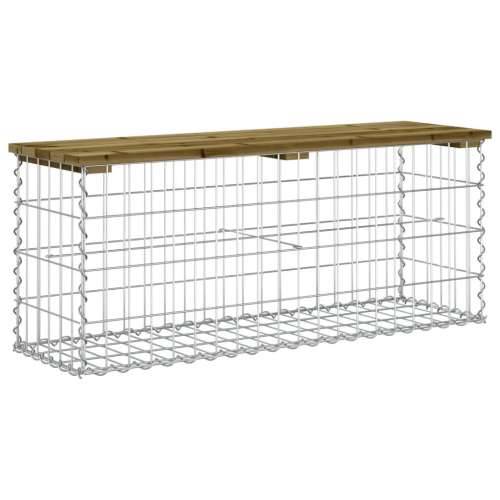 Vrtna klupa s gabionskim dizajnom 103x31,5x42 cm od borovine - Tamno smeđa 103 x 31,5 x 42 cm 1 Cijena