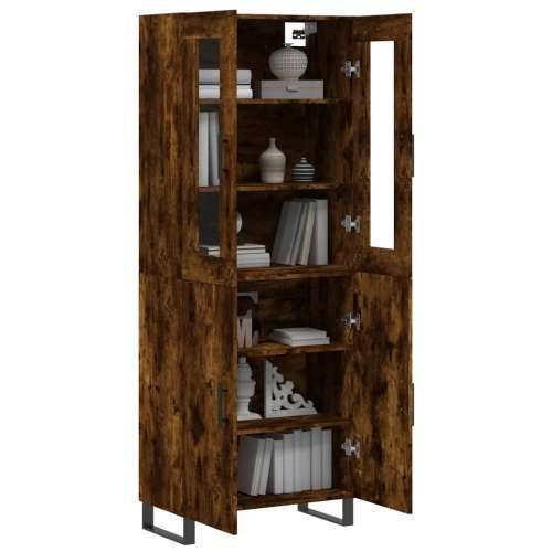Visoka komoda dimljeni hrast 69,5x34x180 cm konstruiranog drva - Dimljeni hrast 1 2 vrata Cijena