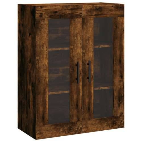 Visoka komoda dimljeni hrast 69,5x34x180 cm konstruiranog drva - Dimljeni hrast 1 2 vrata Cijena