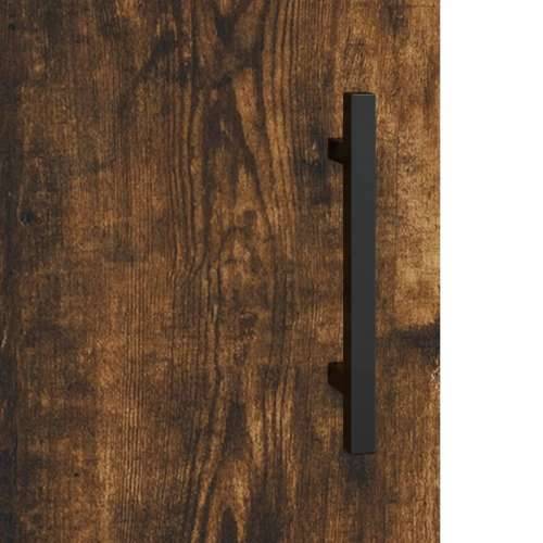 Visoka komoda dimljeni hrast 69,5x34x180 cm konstruiranog drva - Dimljeni hrast 1 2 vrata Cijena