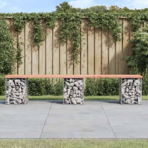 Vrtna klupa s gabionskim dizajnom 203x31x42 cm drvo duglazije Prirodni douglas 203 x 31 x 42 cm 1 Cijena