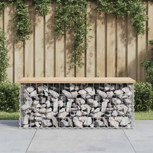 Vrtna klupa s gabionskim dizajnom 103x44x42 cm masivna borovina Prirodna boja bora 103 x 44 x 42 cm 1 Cijena
