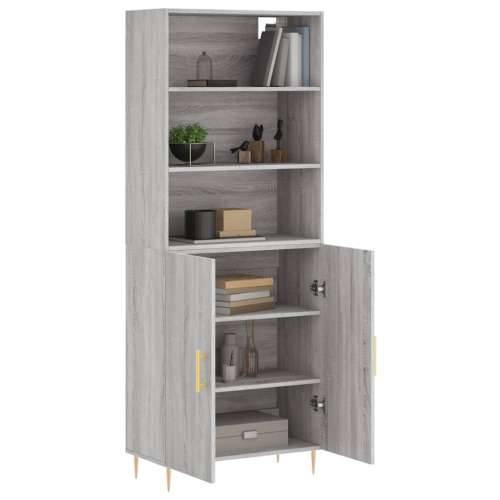 Visoka komoda siva sonome 69,5x34x180 cm od konstruiranog drva - Sivi hrast sonoma 1 2 vrata Cijena