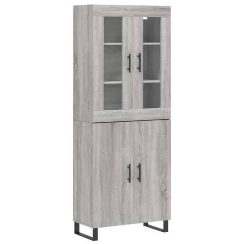 Visoka komoda siva sonome 69,5x34x180 cm od konstruiranog drva - Sivi hrast sonoma 1 2 vrata Cijena