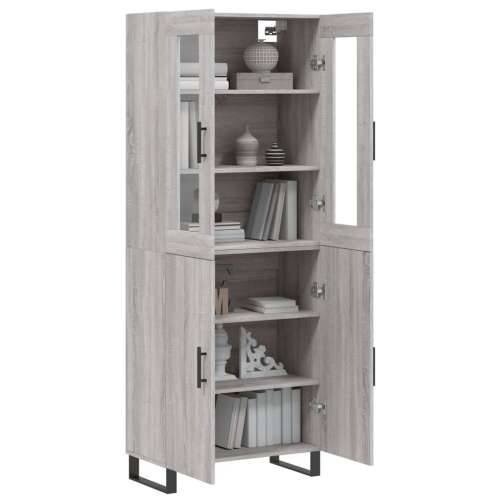 Visoka komoda siva sonome 69,5x34x180 cm od konstruiranog drva - Sivi hrast sonoma 1 2 vrata Cijena