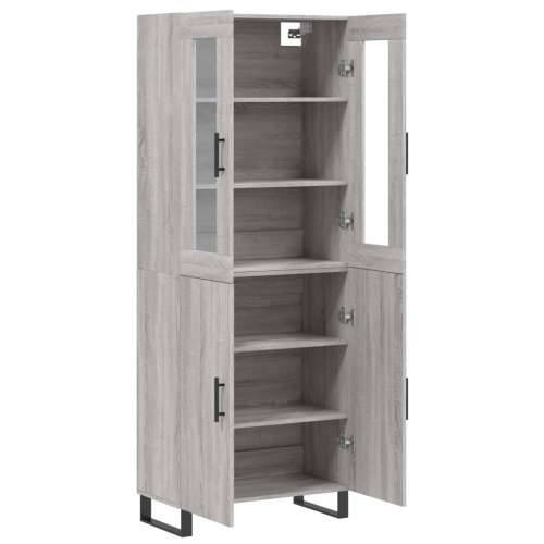 Visoka komoda siva sonome 69,5x34x180 cm od konstruiranog drva - Sivi hrast sonoma 1 2 vrata Cijena