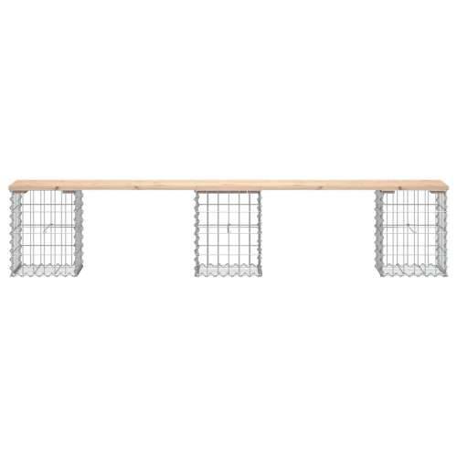 Vrtna klupa s gabionskim dizajnom 203x31x42 cm masivna borovina - Prirodna boja bora 203 x 31 x 42 cm 1 Cijena