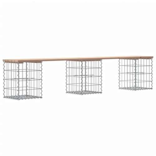 Vrtna klupa s gabionskim dizajnom 203x31x42 cm masivna borovina - Prirodna boja bora 203 x 31 x 42 cm 1 Cijena