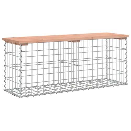 Vrtna klupa s gabionskim dizajnom 103x31,5x42 cm drvo duglazije - Prirodni douglas 103 x 31,5 x 42 cm 1 Cijena