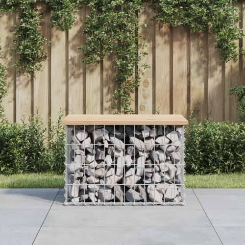 Vrtna klupa s gabionskim dizajnom 63x44x42 cm masivna borovina - Prirodna boja bora 63 x 44 x 42 cm 1 Cijena