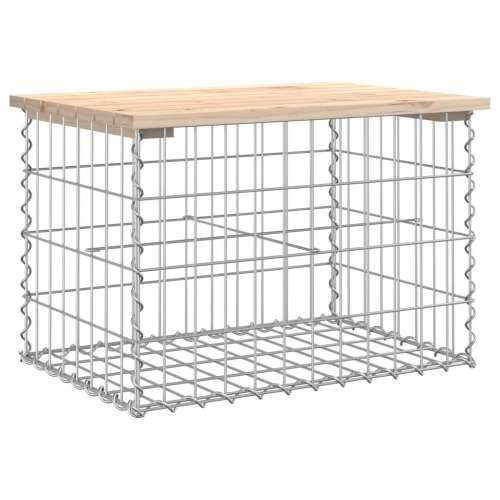 Vrtna klupa s gabionskim dizajnom 63x44x42 cm masivna borovina - Prirodna boja bora 63 x 44 x 42 cm 1 Cijena