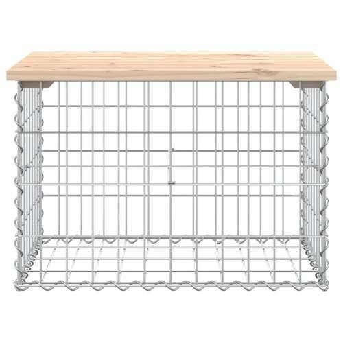 Vrtna klupa s gabionskim dizajnom 63x44x42 cm masivna borovina - Prirodna boja bora 63 x 44 x 42 cm 1 Cijena