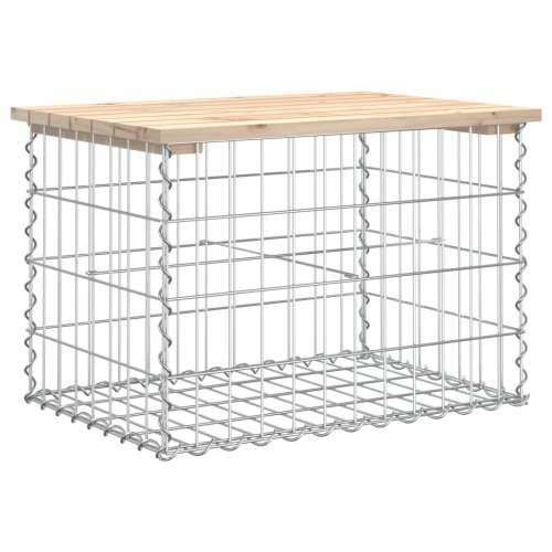 Vrtna klupa s gabionskim dizajnom 63x44x42 cm masivna borovina - Prirodna boja bora 63 x 44 x 42 cm 1 Cijena
