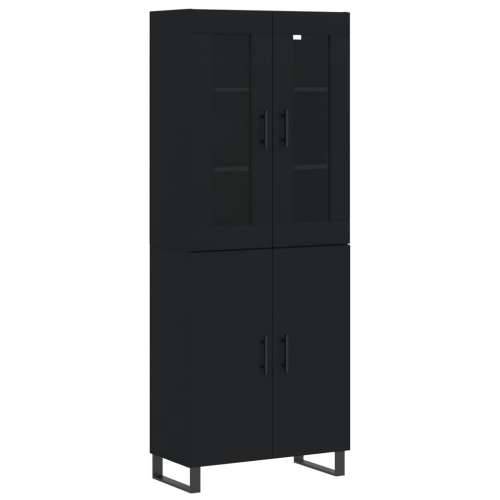 Visoka komoda crni 69,5x34x180 cm konstruirano drvo - Crna 1 2 vrata Cijena