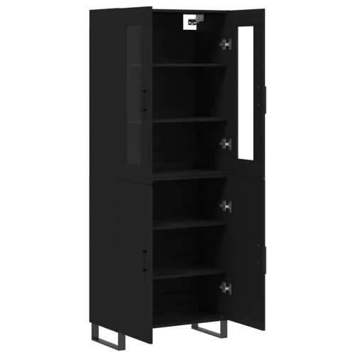 Visoka komoda crni 69,5x34x180 cm konstruirano drvo - Crna 1 2 vrata Cijena
