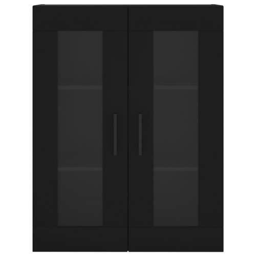 Visoka komoda crni 69,5x34x180 cm konstruirano drvo - Crna 1 2 vrata Cijena