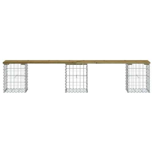 Vrtna klupa s gabionskim dizajnom 203 x 31 x 42 cm od borovine Tamno smeđa 203 x 31 x 42 cm 1 Cijena