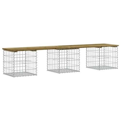 Vrtna klupa s gabionskim dizajnom 203 x 44 x 42 cm od borovine Tamno smeđa 203 x 44 x 42 cm 1 Cijena