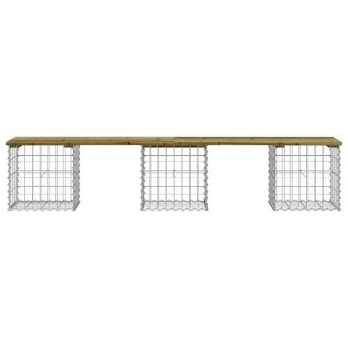 Vrtna klupa s gabionskim dizajnom 203 x 44 x 42 cm od borovine - Tamno smeđa 203 x 44 x 42 cm 1 Cijena