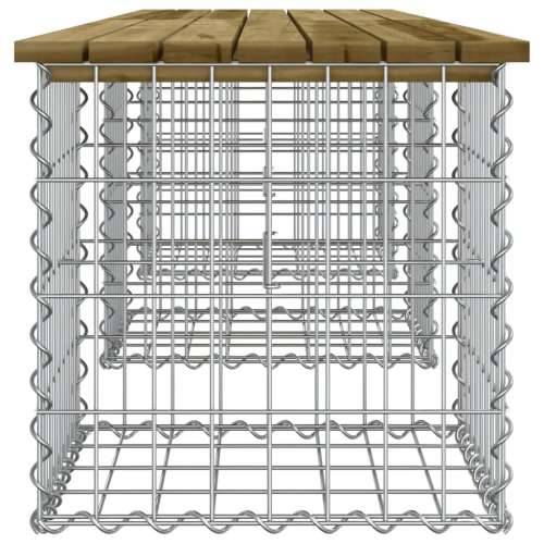 Vrtna klupa s gabionskim dizajnom 203 x 44 x 42 cm od borovine - Tamno smeđa 203 x 44 x 42 cm 1 Cijena