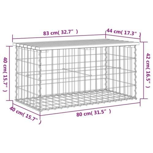 Vrtna klupa s gabionskim dizajnom 83x44x42 cm drvo duglazije - Prirodni douglas 83 x 44 x 42 cm 1 Cijena