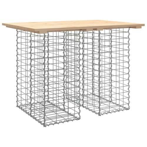 Vrtna klupa s gabionskim dizajnom 100x70x72 cm masivna borovina - Prirodna boja bora 100 x 70 x 72 cm 1 Cijena