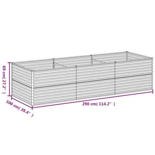 Povišena gredica - Vrtna gredica 290 x 100 x 69 cm od čelika COR-TEN - 290 x 100 x 69 cm 1 Cijena