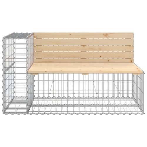 Vrtna klupa s gabionskim dizajnom 244x71x65,5 cm od borovine - Prirodna boja bora 1 Cijena