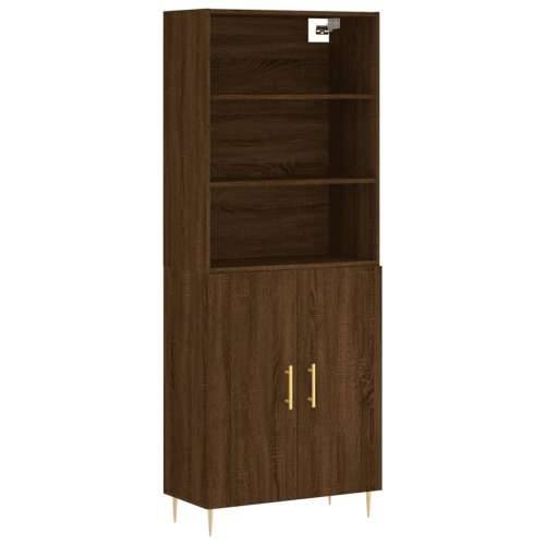 Visoka komoda boja hrasta 69,5x34x180 cm od konstruiranog drva - Smeđi hrast 1 2 vrata Cijena