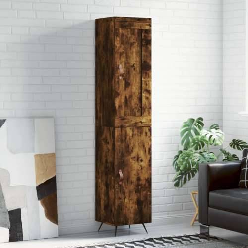 Visoka komoda dimljeni hrast 34,5x34x180cm konstruiranog drva - Dimljeni hrast 1 1 vrata Cijena