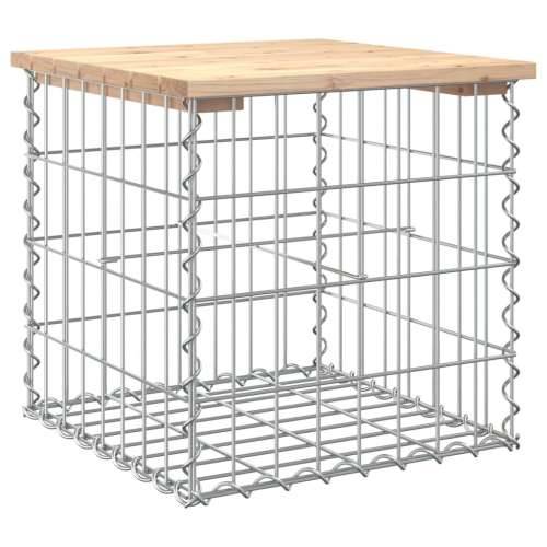 Vrtna klupa s gabionskim dizajnom 43x44x42 cm masivna borovina - Prirodna boja bora 43 x 44 x 42 cm 1 Cijena