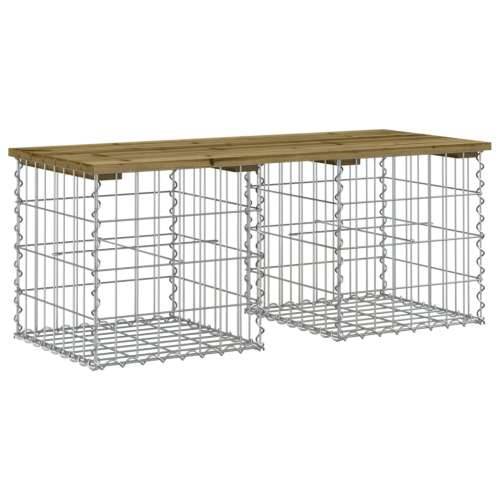 Vrtna klupa s gabionskim dizajnom 103 x 44 x 42 cm od borovine Tamno smeđa 44 x 103 x 42 cm 1 Cijena