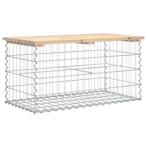 Vrtna klupa s gabionskim dizajnom 83x44x42 cm masivna borovina - Prirodna boja bora 83 x 44 x 42 cm 1 Cijena