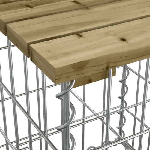 Vrtna klupa s gabionskim dizajnom 103 x 44 x 42 cm od borovine - Tamno smeđa 103 x 44 x 42 cm 1 Cijena